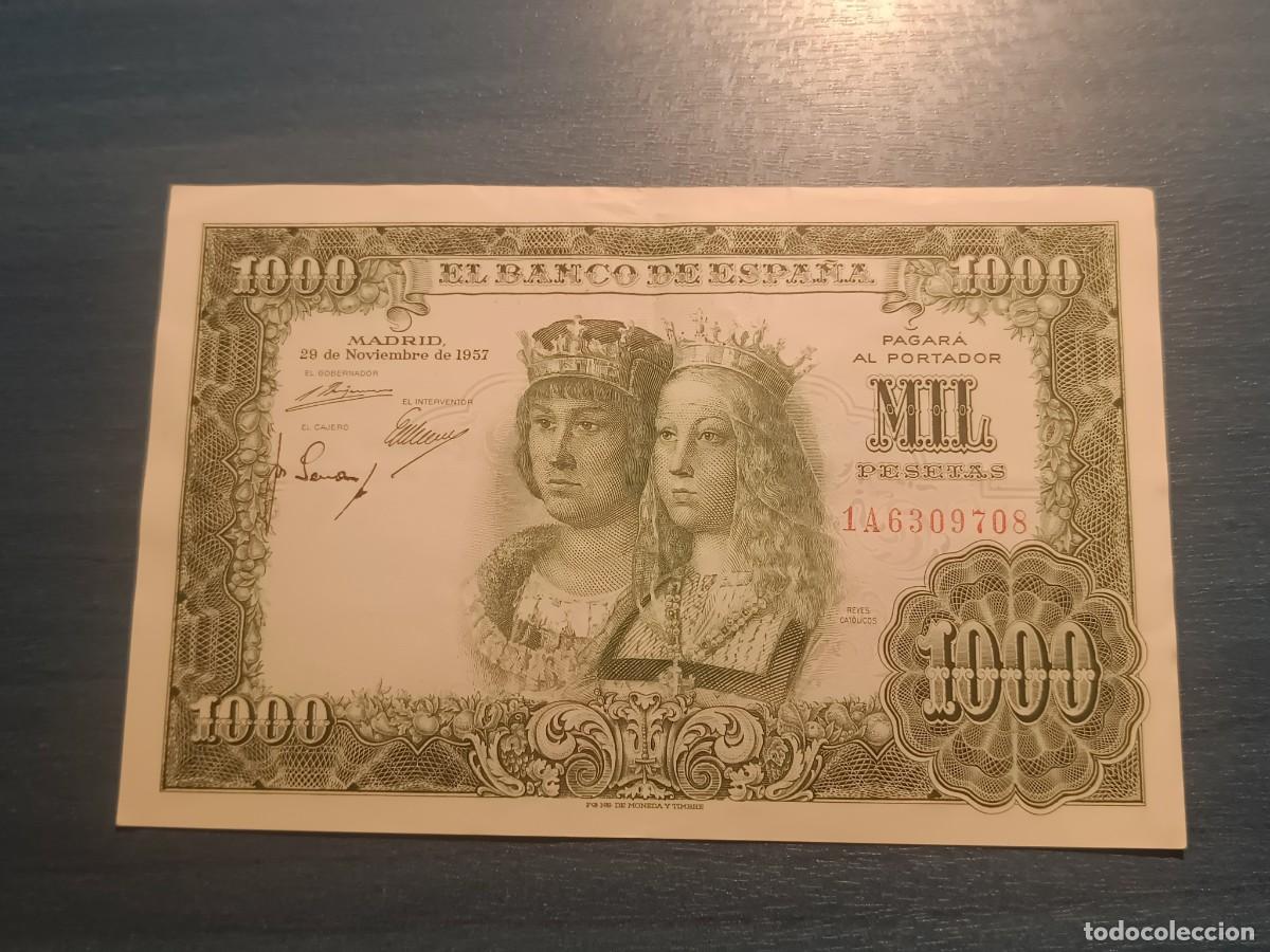 Billetes espa&ntilde;oles: Billete de 1000 pesetas. 29 de noviembre de 1957. Reyes Cat&oacute;licos
