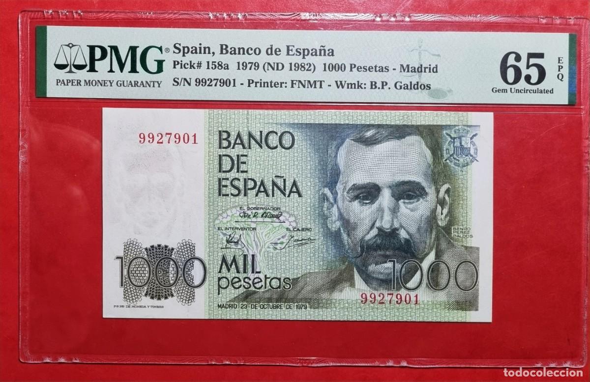 Billetes espa&ntilde;oles: RARA SIN SERIE PMG 65 EPQ |SOLO ACEPTO PAYPAL| BILLETE 1000 PESETAS 1979 LEER DESCRI