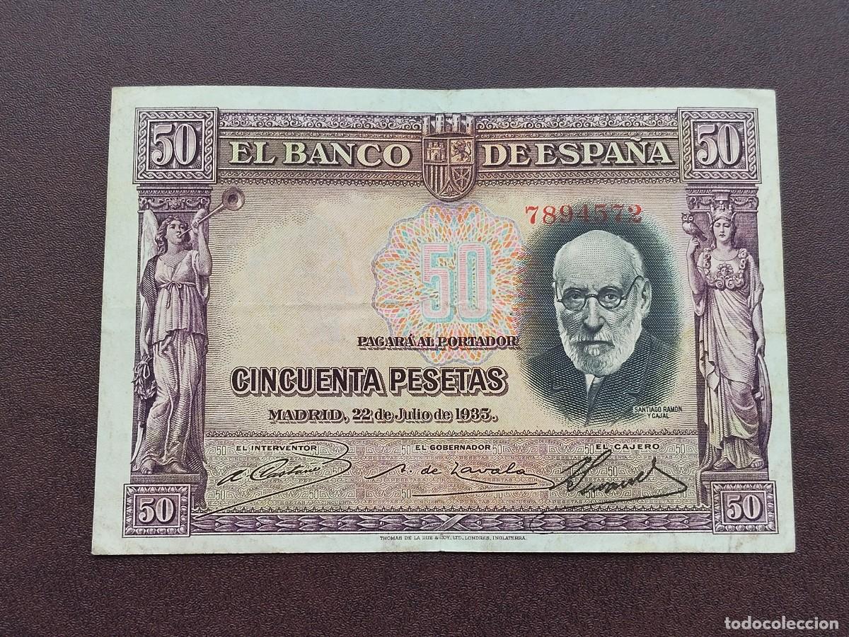 Billetes espa&ntilde;oles: BILLETE DE 50 PESETAS DE RAMON Y CAJAL DEL A&Ntilde;O 1935.EN BUEN ESTADO.ORIGINAL%