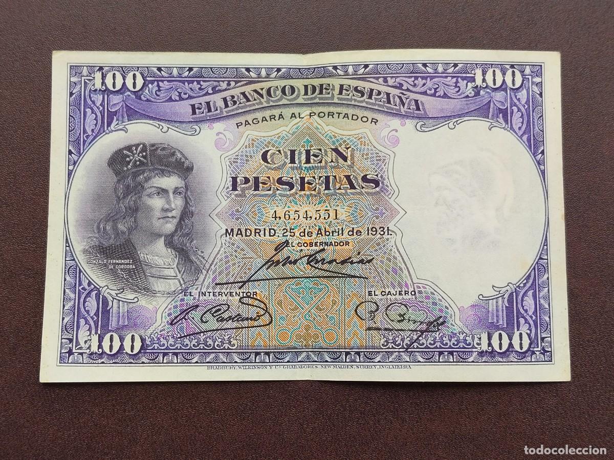 Billetes espa&ntilde;oles: BILLETE DE 100 PESETAS DEL A&Ntilde;O 1931 DE GONZALO FERNANDEZ DE CORDOBA.ORIGINAL%