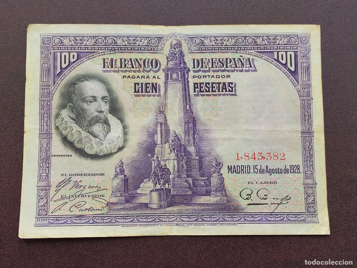 Billetes espa&ntilde;oles: BILLETE DE 100 PESETAS DE CERVANTES DEL A&Ntilde;O 1928.EN BUEN ESTADO!
