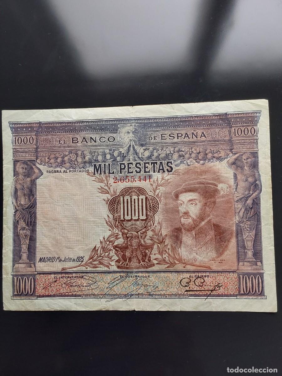 Billetes espa&ntilde;oles: No72-GRAN BILLETE DE 1000 PESETAS 1925