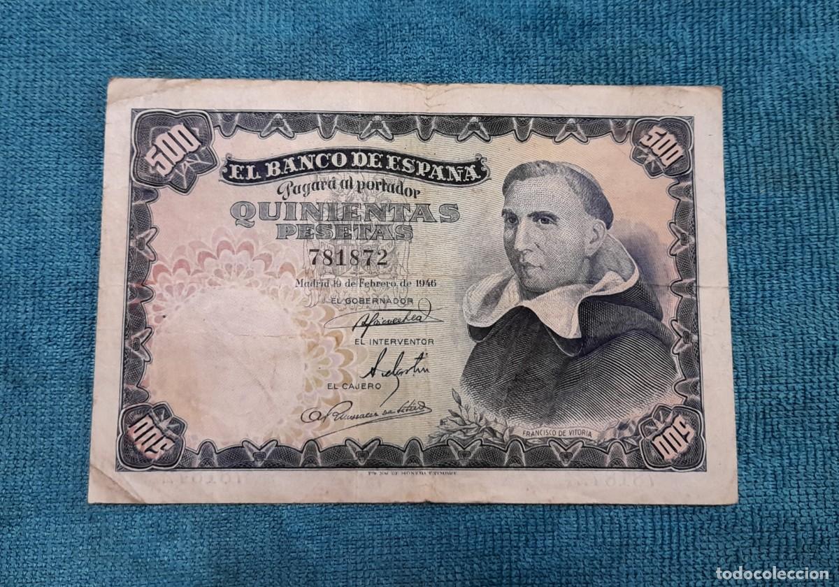 Billetes espa&ntilde;oles: Billete de 500 Pesetas 1946 Sin serie
