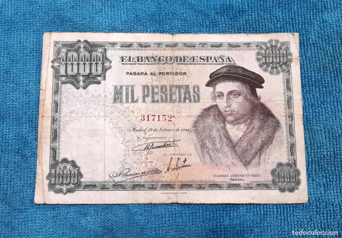 Billetes espa&ntilde;oles: Billete de 1000 Pesetas 1946 Sin serie