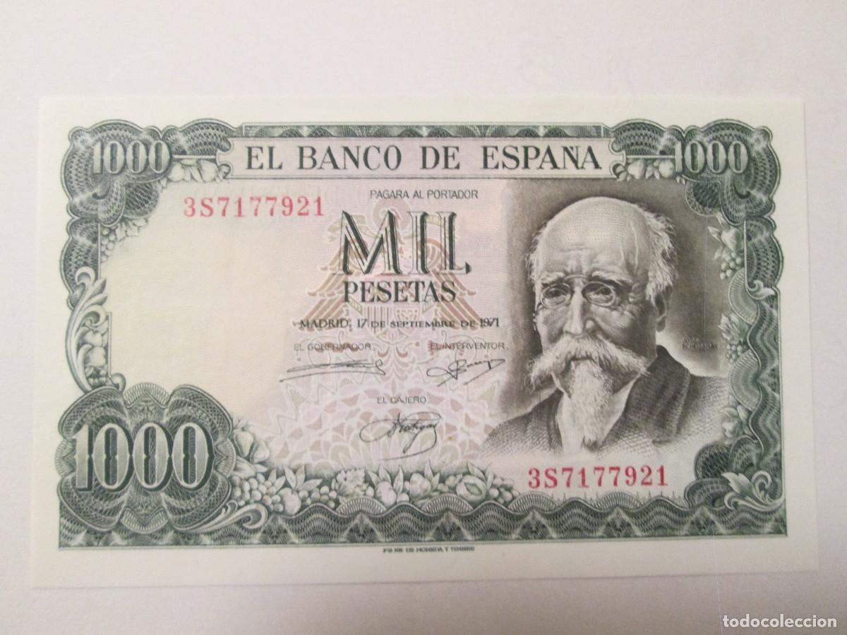 Billetes espa&ntilde;oles: 1000 PESETAS 1971 PLANCHA