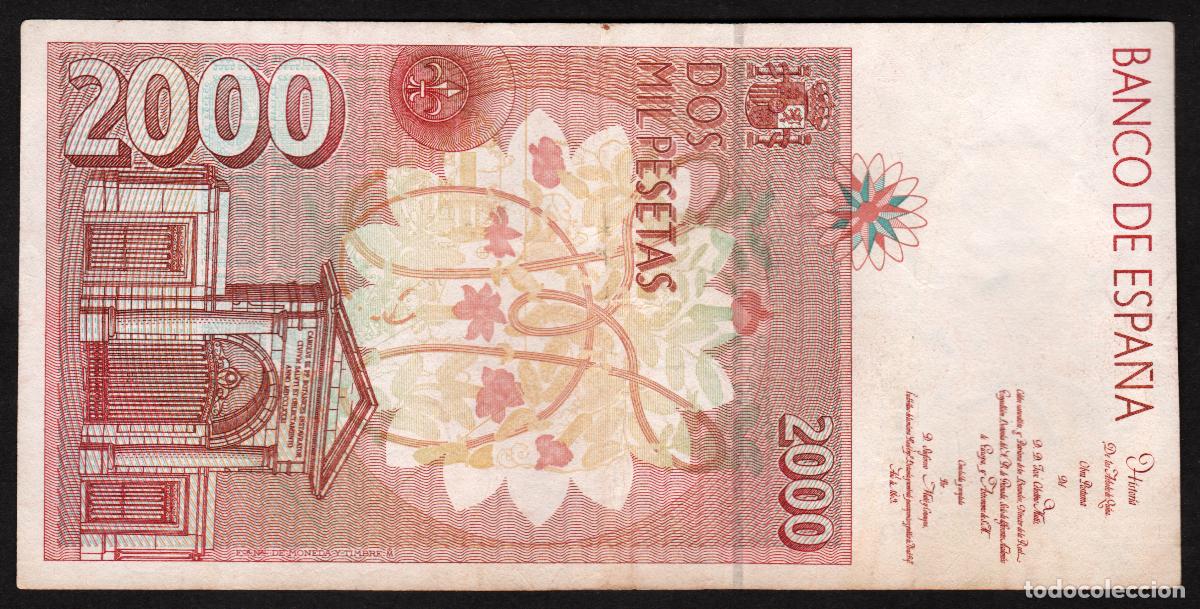 Billetes espa&ntilde;oles: ESPA&Ntilde;A. 2000 pesetas 1992. - Foto 2