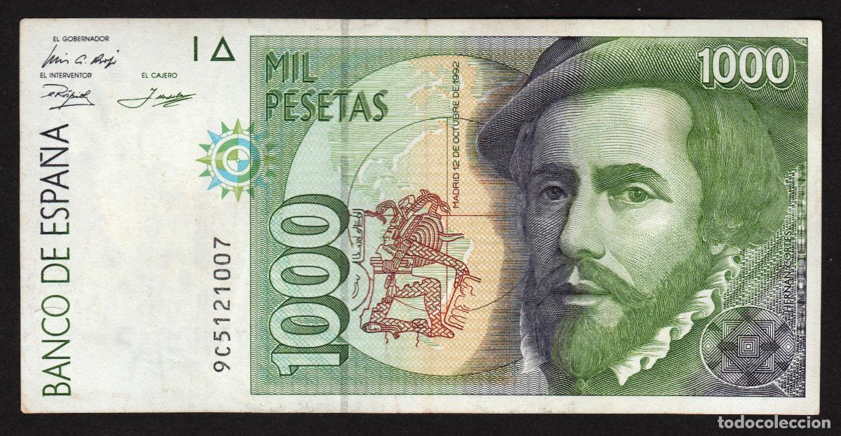 Billetes espa&ntilde;oles: ESPA&Ntilde;A. 1000 pesetas 1992. Serie 9C - reposicion.