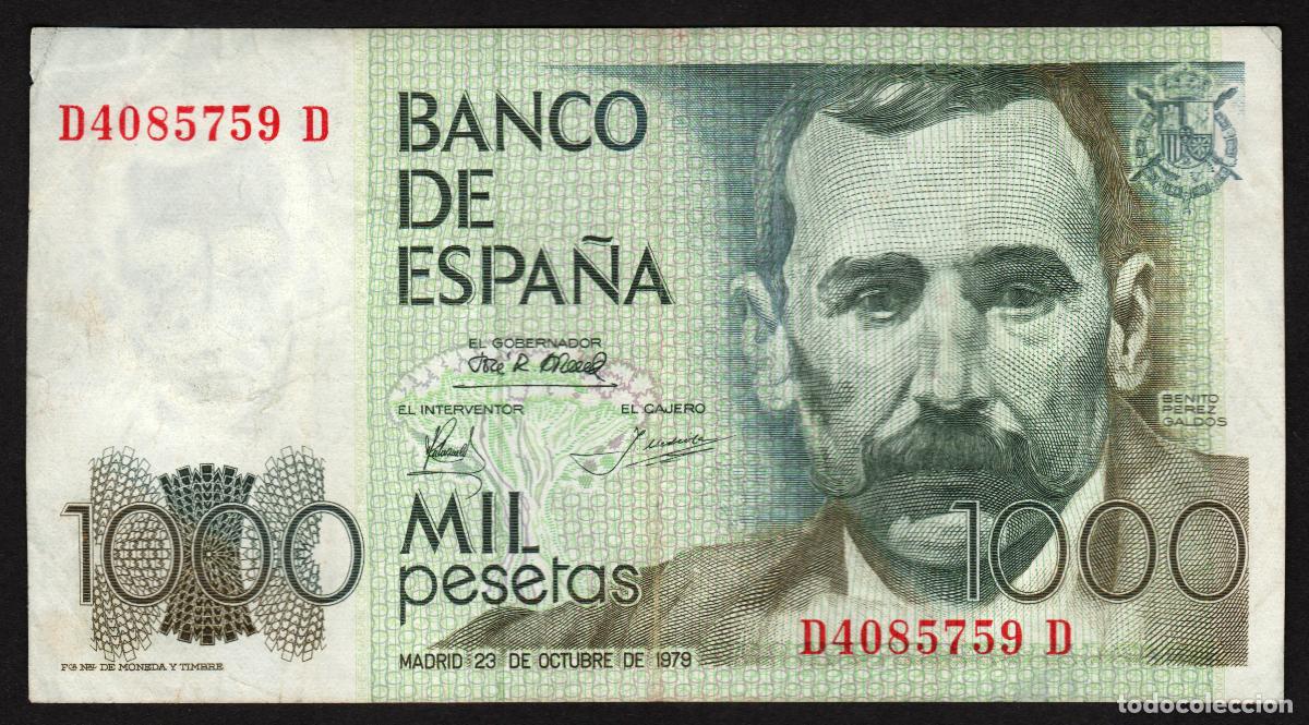 Billetes espa&ntilde;oles: ESPA&Ntilde;A. 1000 pesetas 1979. Benito Perez Galdos.