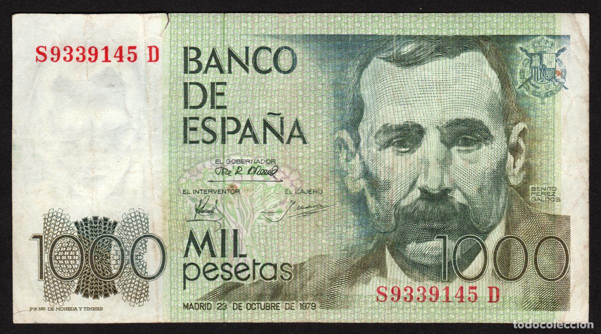 Billetes espa&ntilde;oles: ESPA&Ntilde;A. 1000 pesetas 1979. Benito Perez Galdos.