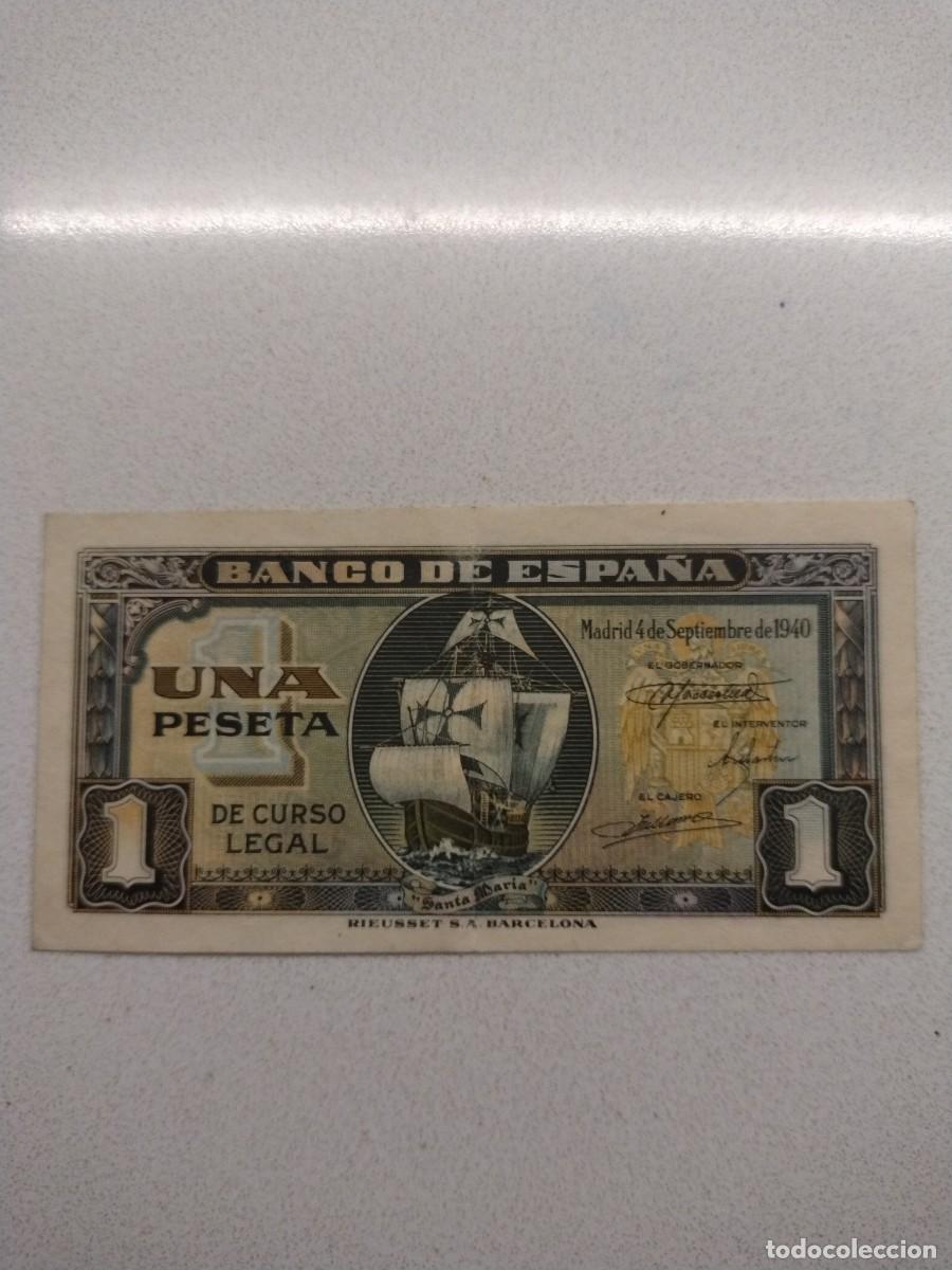 Billetes espa&ntilde;oles: No79-BILLETE 1 PESETA 1940 septiembre
