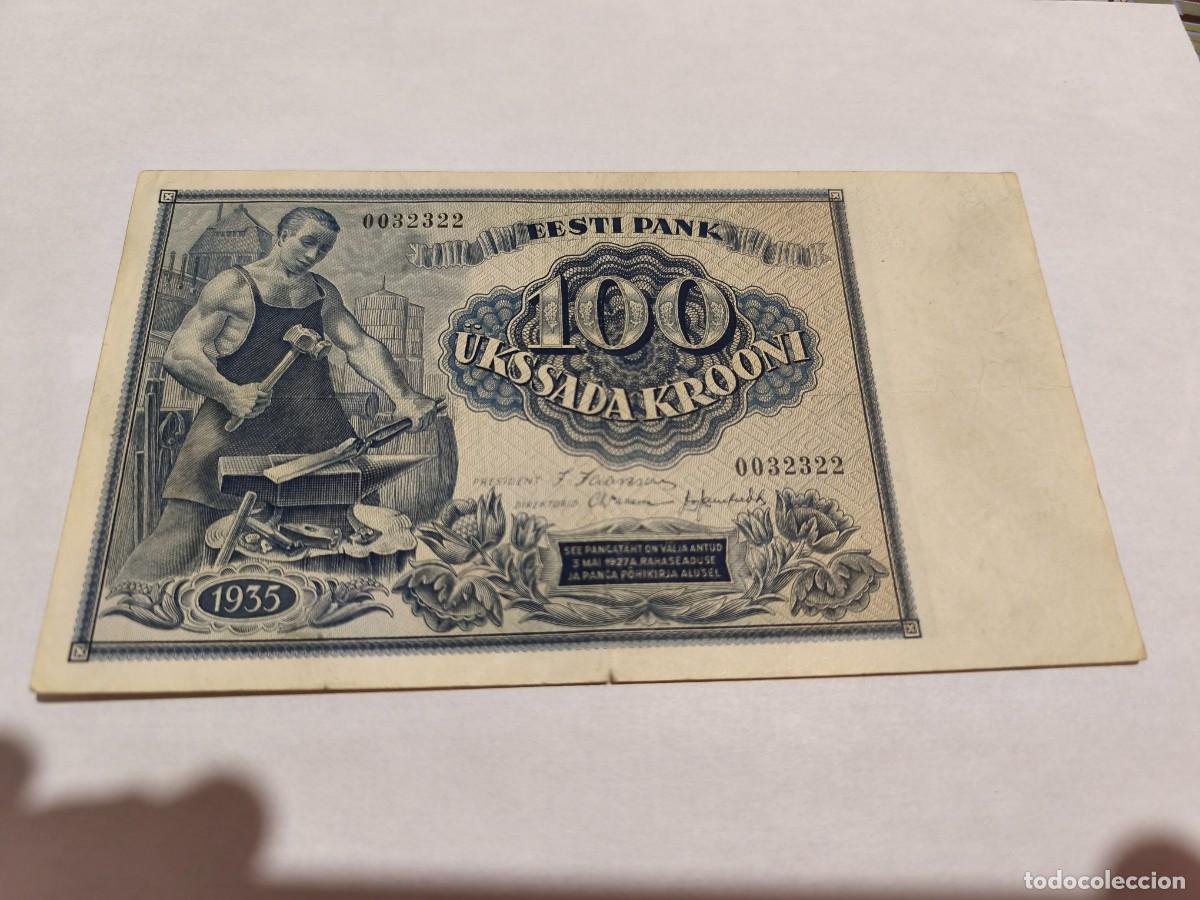 Billetes espa&ntilde;oles: Estonia 100coronas 1935 VF. - Foto 1