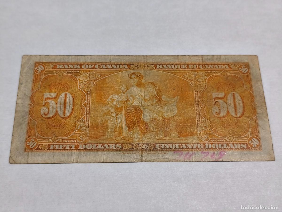 Billetes espa&ntilde;oles: Canad&aacute; 50dollars 1937 F. - Foto 2