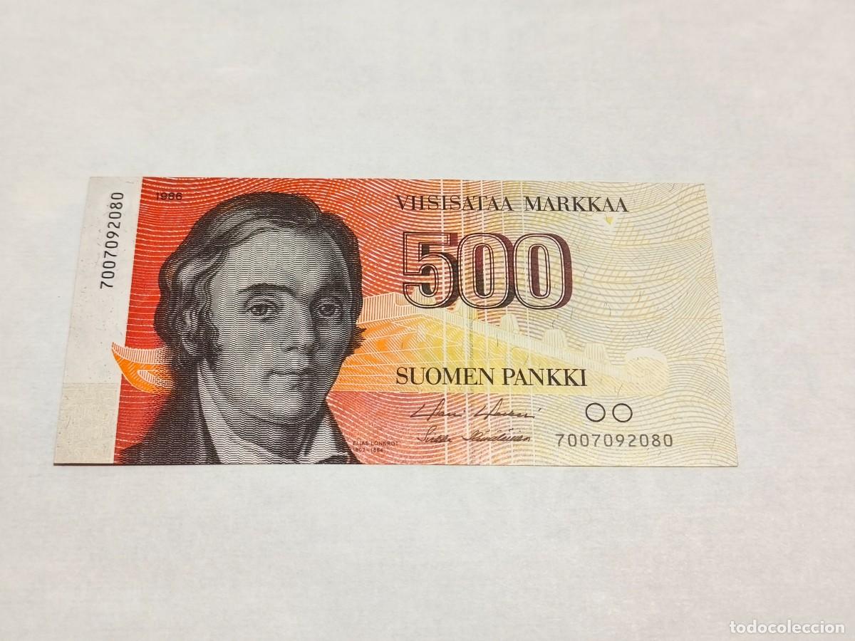 Billetes espa&ntilde;oles: Finlandia 500marcos 1986 UNC-.Sin.Litt.