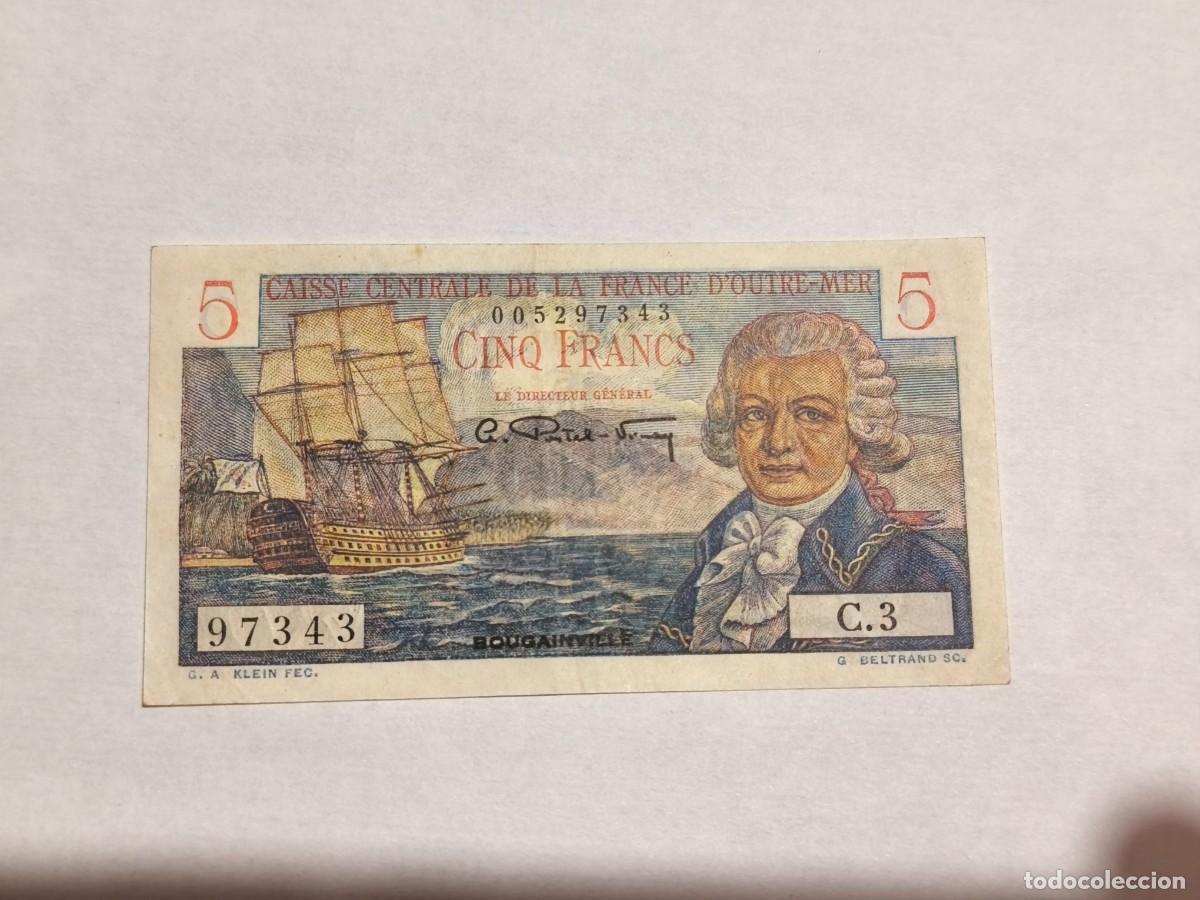 Billetes espa&ntilde;oles: French ecuatorial africa 5francos VF.