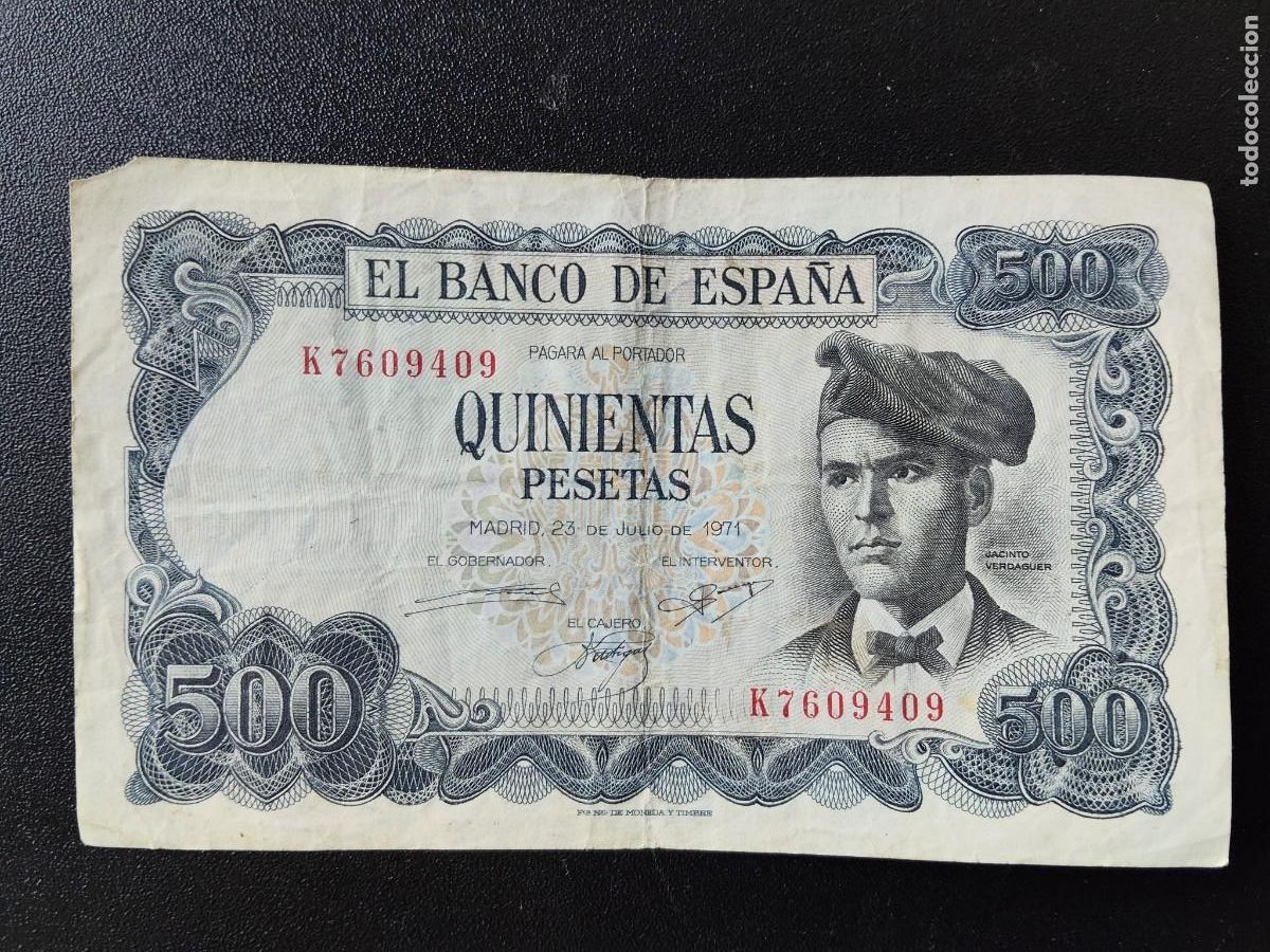 Billetes espa&ntilde;oles: BILLETE: 500 PESETAS 1971 SERIE k