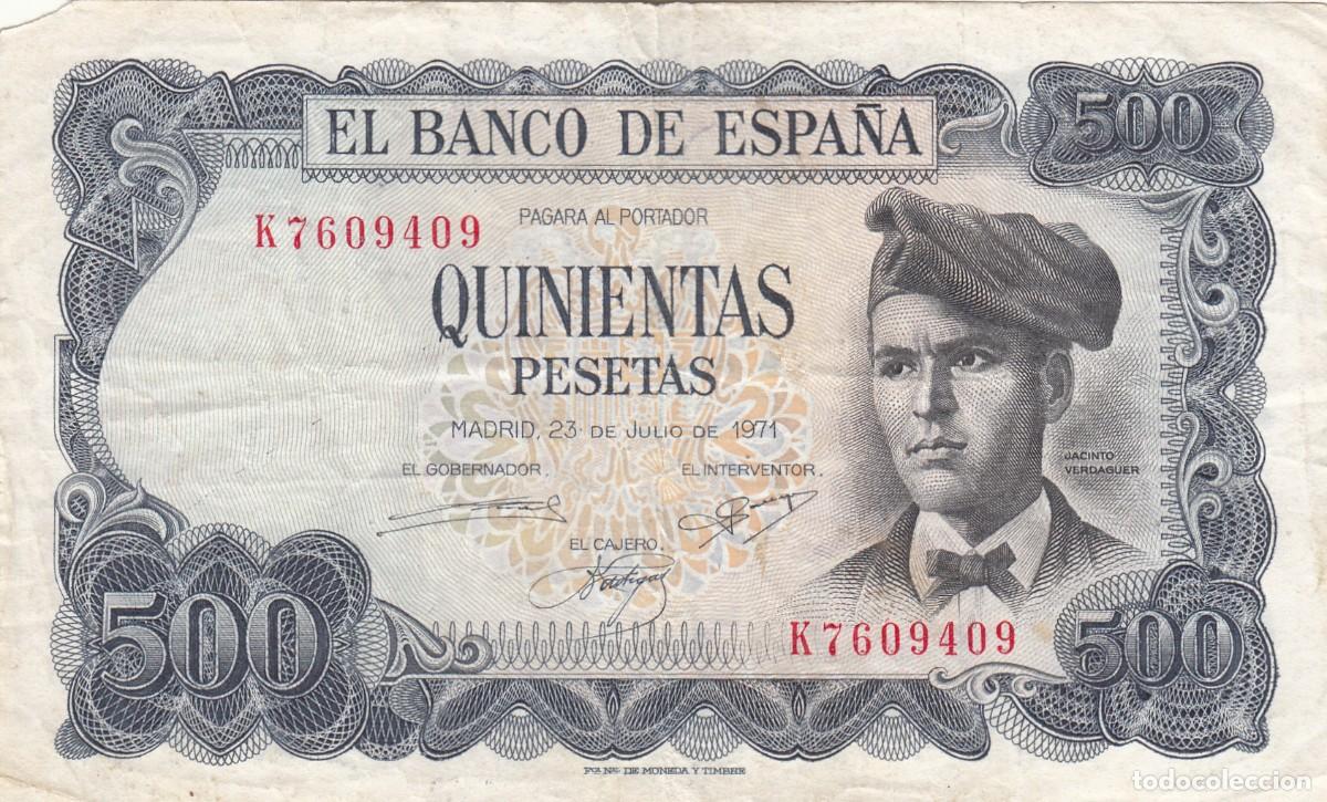Billetes espa&ntilde;oles: BILLETE: 500 PESETAS 1971 SERIE K
