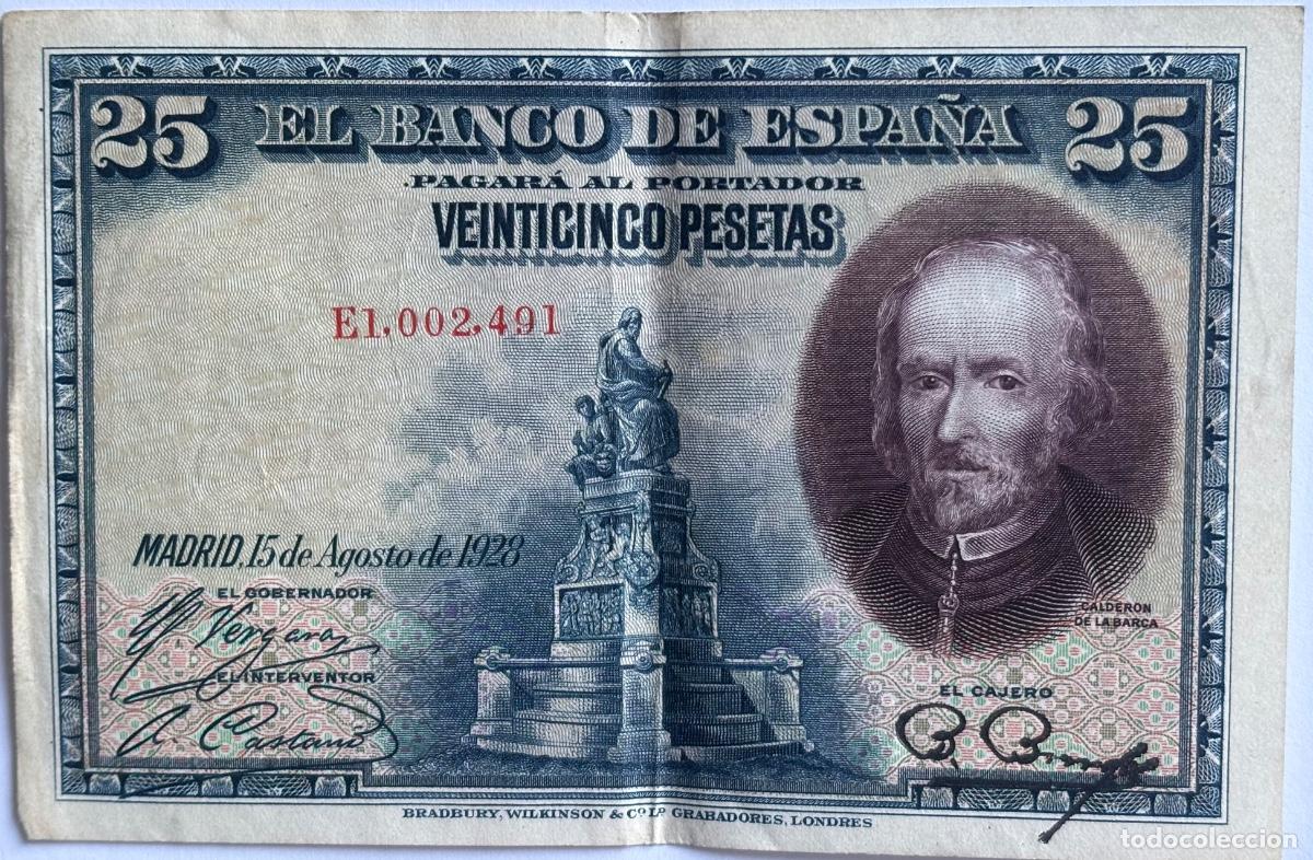 Billetes espa&ntilde;oles: BILLETE de 25 Pesetas 1928