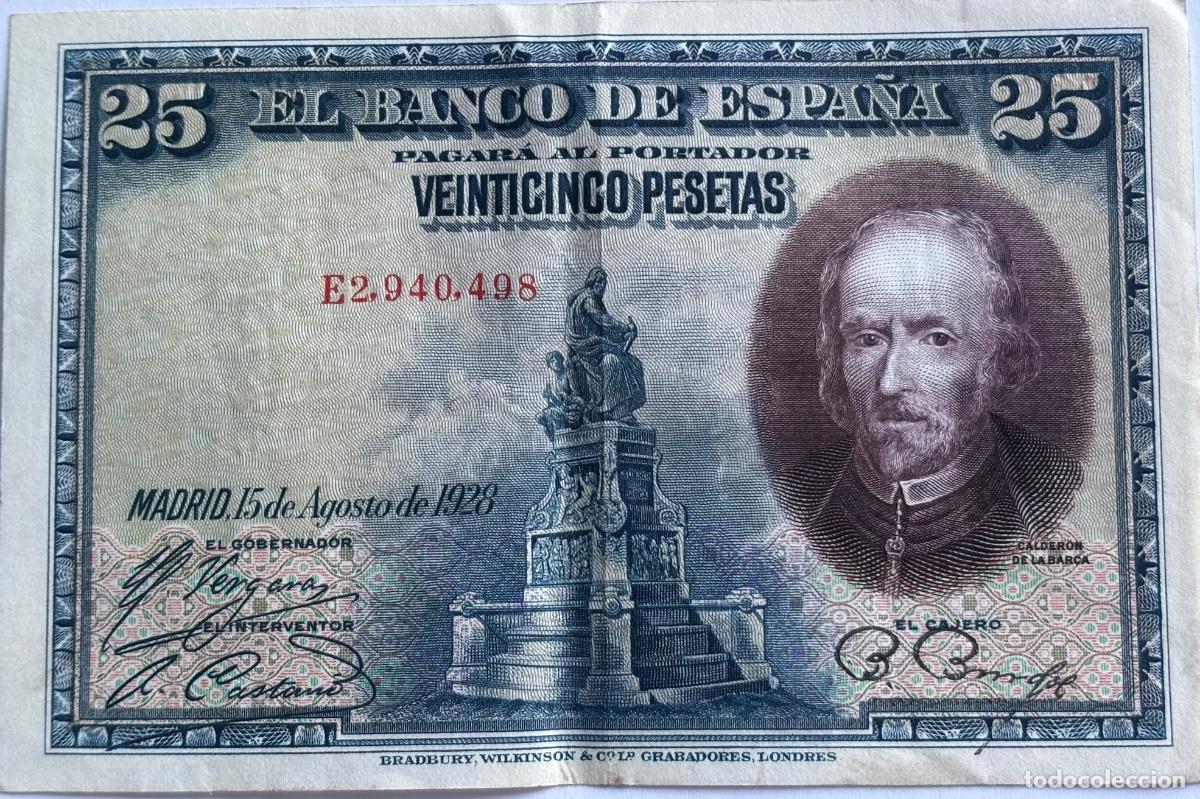 Billetes espa&ntilde;oles: BILLETE de 25 Pesetas 1928