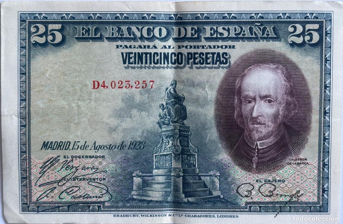 Billetes espa&ntilde;oles: BILLETE de 25 Pesetas 1928