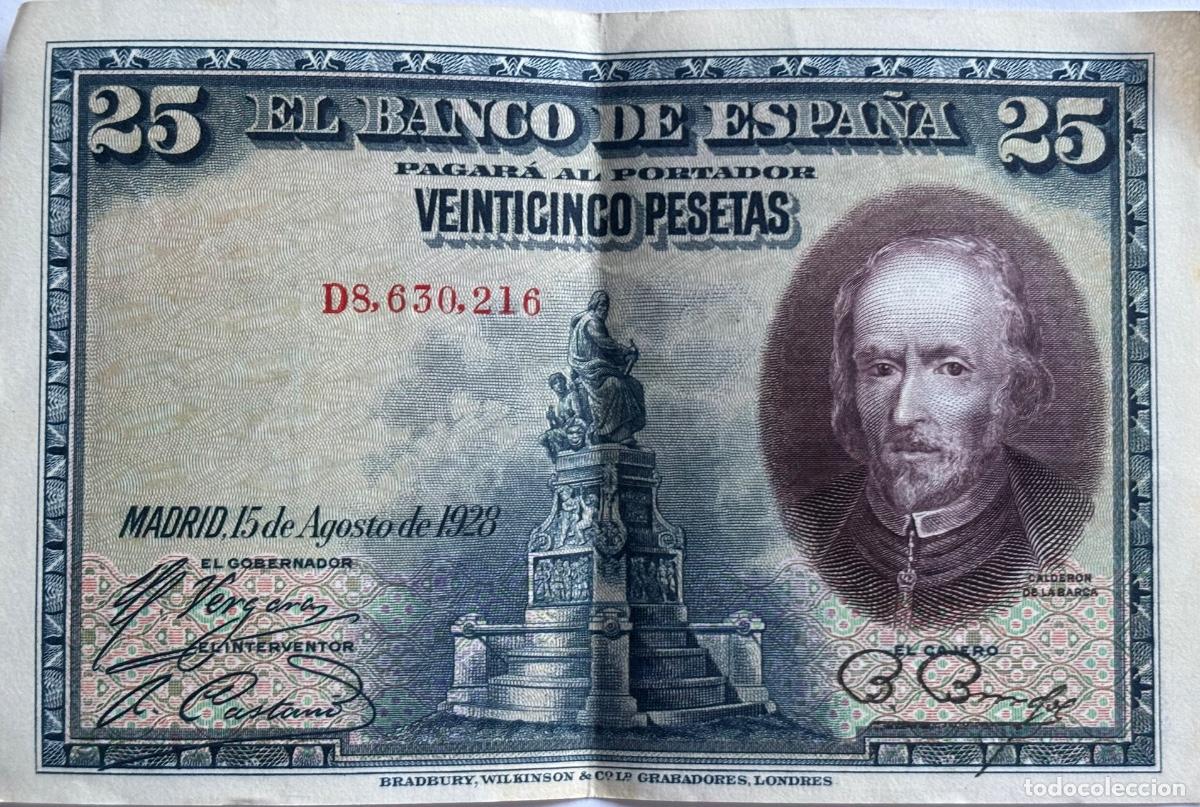 Billetes espa&ntilde;oles: BILLETE de 25 Pesetas 1928