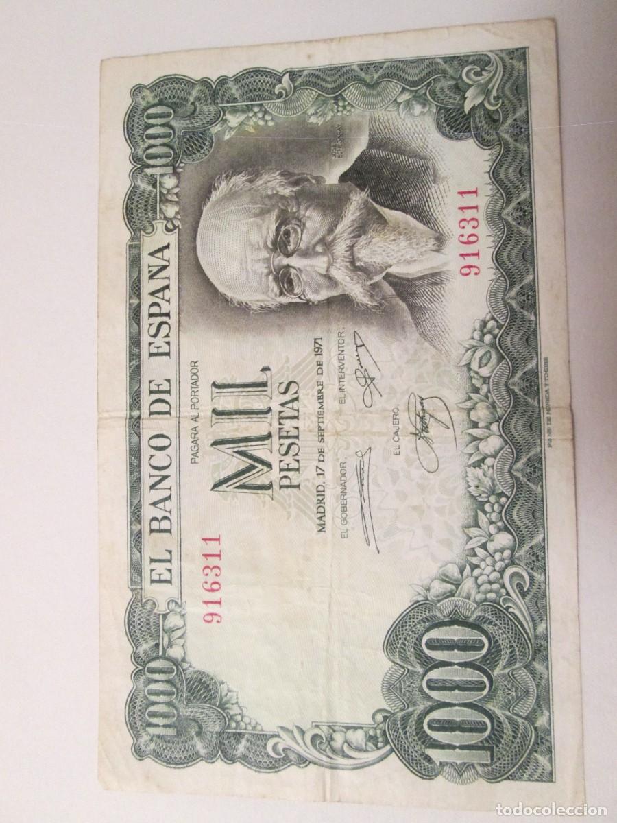 Billetes espa&ntilde;oles: 1000 PESETAS1971 SIN SERIE CIRCULADO