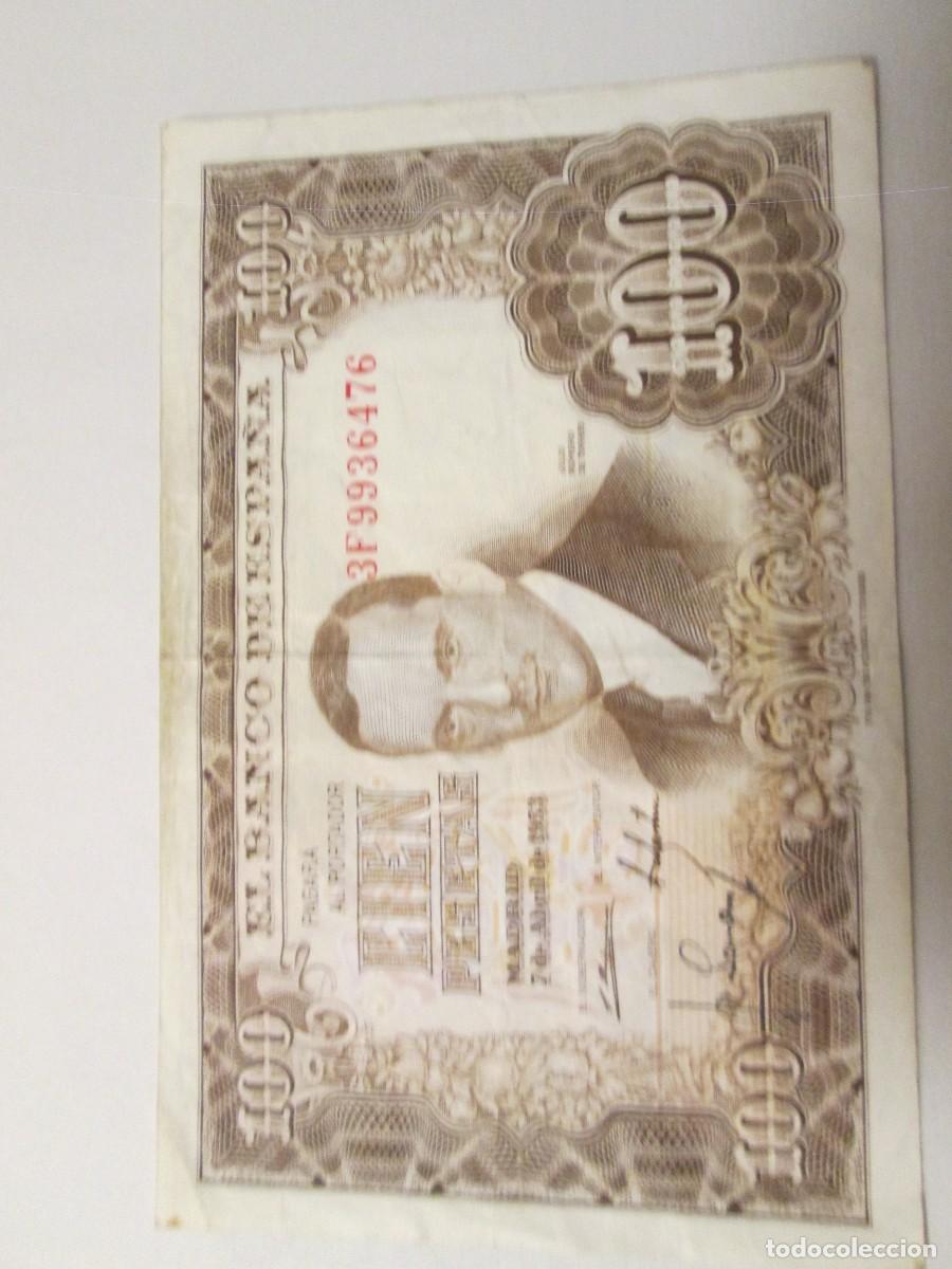 Billetes espa&ntilde;oles: 100 PESETAS 1953 CIRCULADO - Foto 1