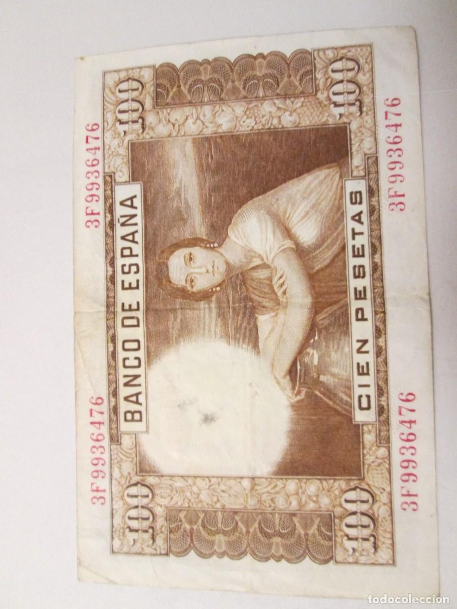 Billetes espa&ntilde;oles: 100 PESETAS 1953 CIRCULADO - Foto 2