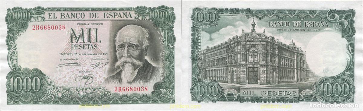 Billetes espa&ntilde;oles: 8467 ESPA&Ntilde;A 1971 1000 PESETAS 1971 - JOSE ECHEGARAY
