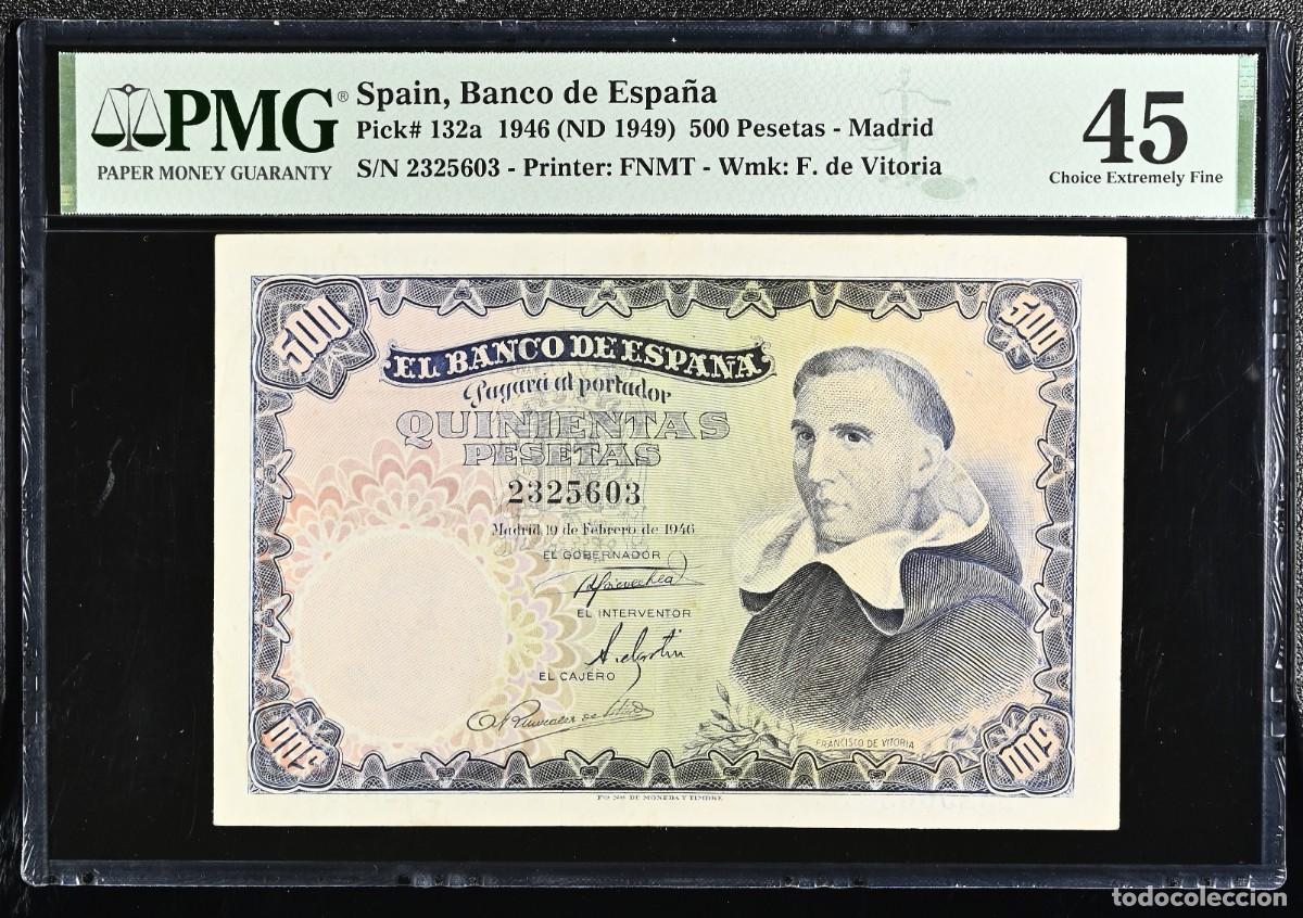 Billetes espa&ntilde;oles: PRECIOSO P VITORIA PMG 45 |SOLO ACEPTO PAYPAL| BILLETE 500 PESETAS 1946 LEER DESCRIPCION