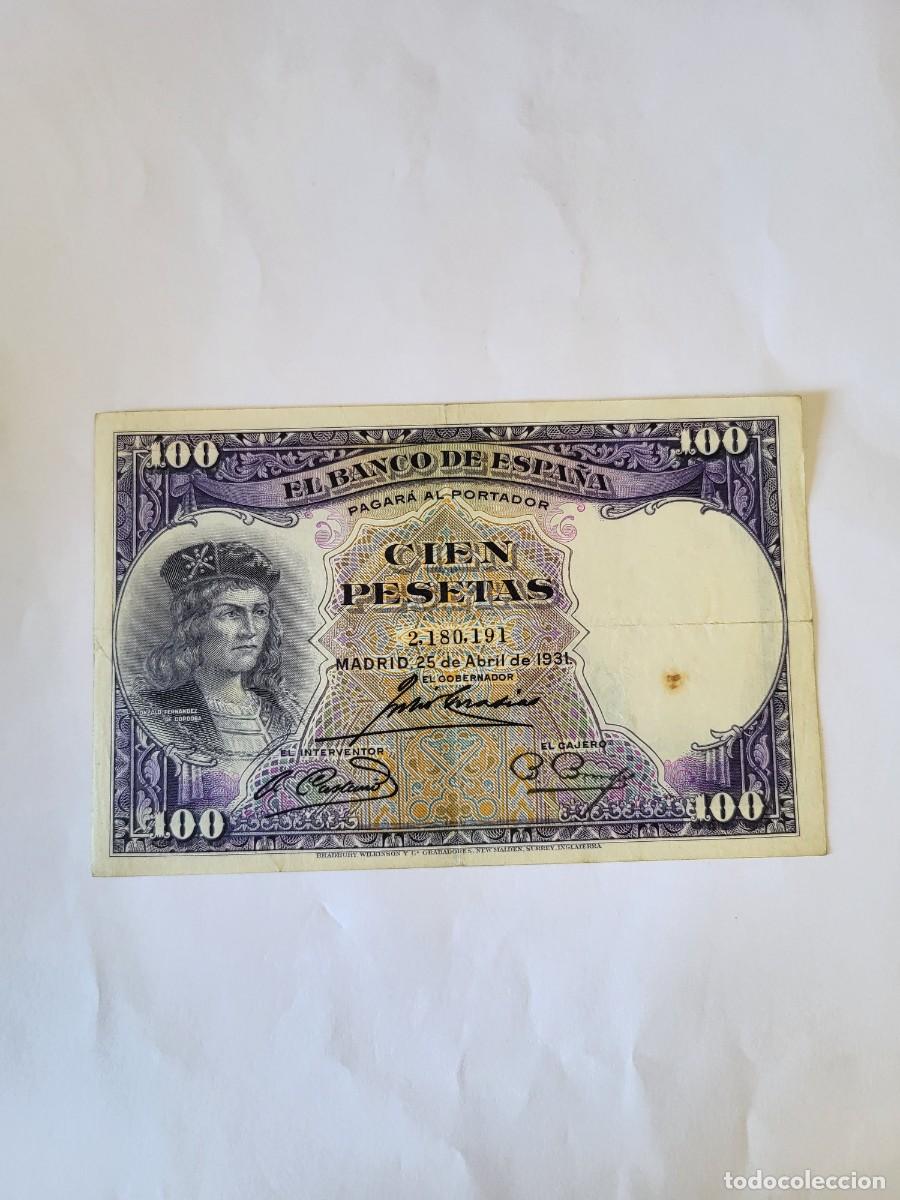 Billetes espa&ntilde;oles: Billete 100 Pesetas 1931 de Espa&ntilde;a
