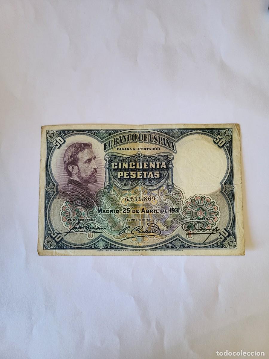 Billetes espa&ntilde;oles: Billete 50 Pesetas 1931 Espa&ntilde;a