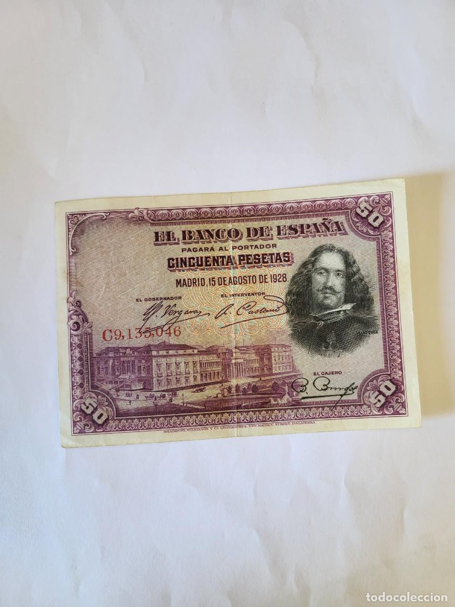 Billetes espa&ntilde;oles: Billete 50 Pesetas 1928 Banco de Espa&ntilde;a