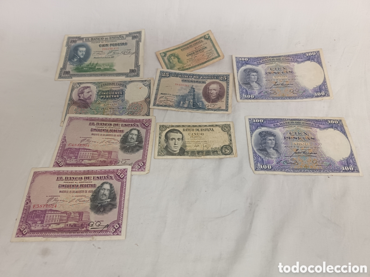 Billetes espa&ntilde;oles: LOTE DE BILLETES ANTIGUOS ESPA&Ntilde;OLES , ORIGINALES