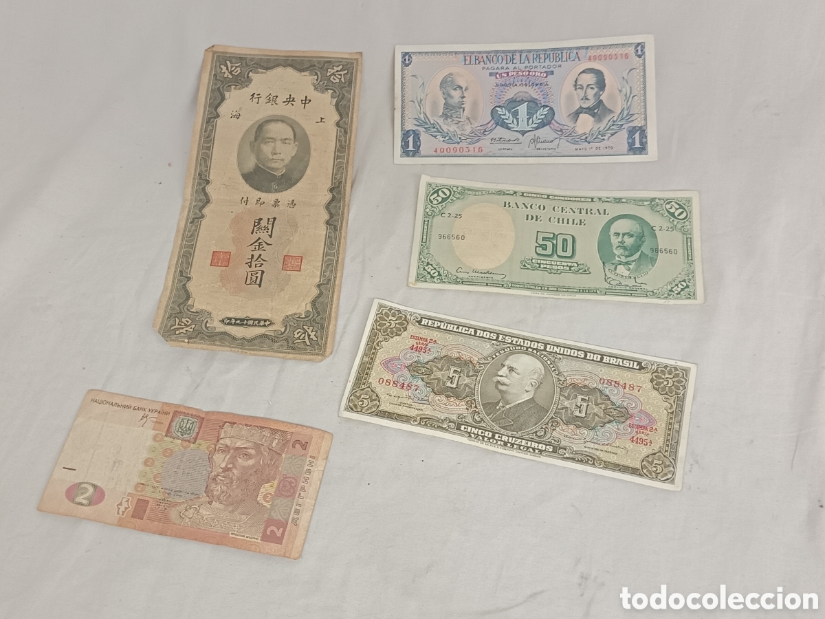 Billetes espa&ntilde;oles: LOTE BILLETES EXTRANJEROS , UNO DE 10 YUAN CHINA 1930