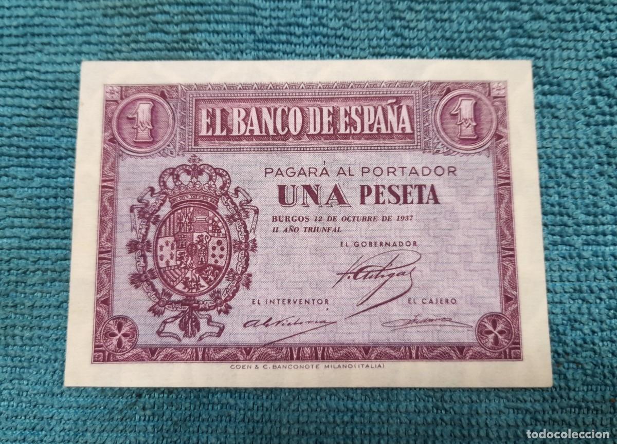 Billetes espa&ntilde;oles: Billete de 1 Peseta 1937, Burgos. SC