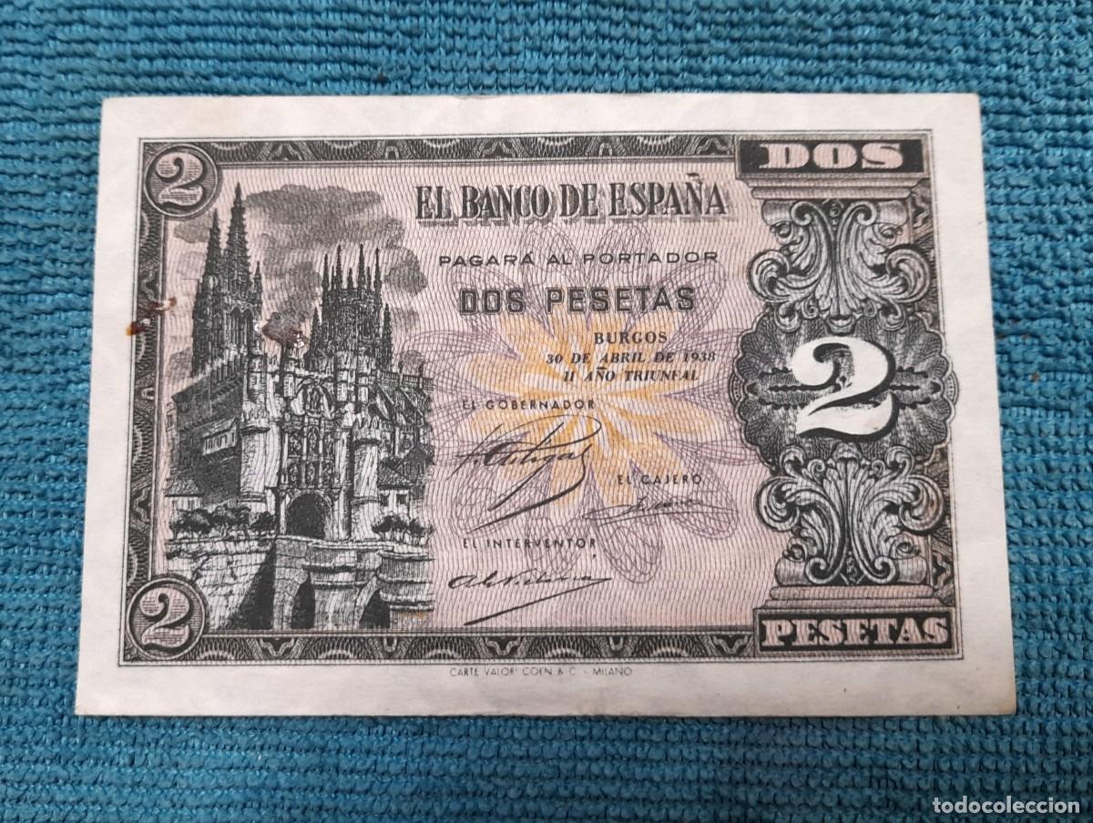 Billetes espa&ntilde;oles: Billete de 2 Pesetas 1938, Burgos. SC