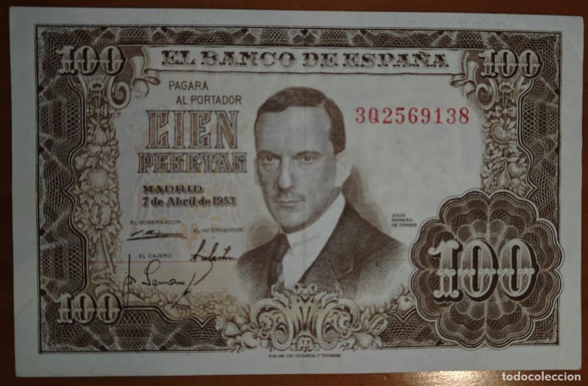 Billetes espa&ntilde;oles: Billete de 100 pesetas.