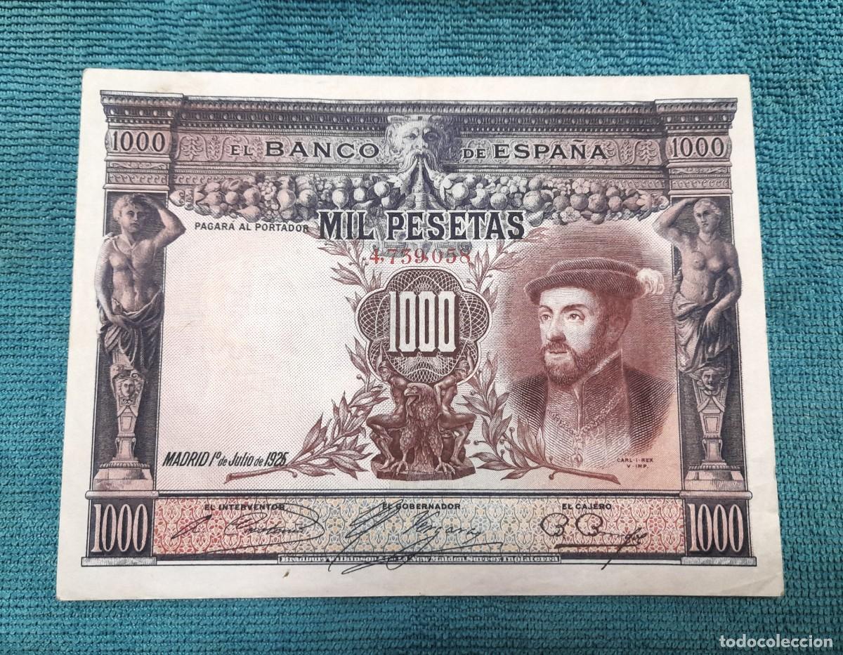 Billetes espa&ntilde;oles: Billete de 1000 Pesetas 1925 sin Serie