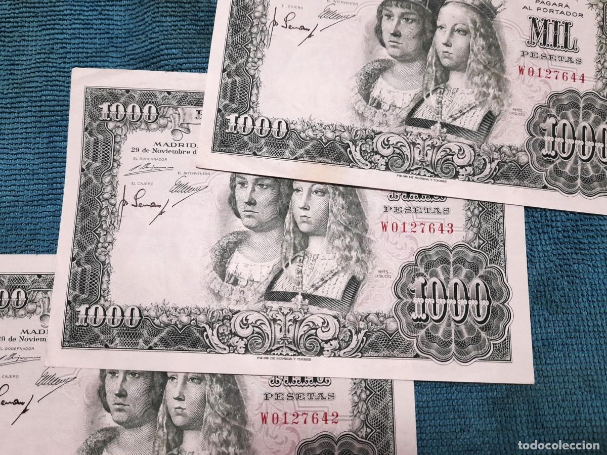 Billetes espa&ntilde;oles: 3 billetes de 1000 Pesetas 1957 con numeros Correlativos y SC