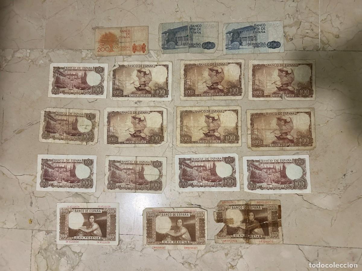 Billetes espa&ntilde;oles: lote de 18 billetes espa&ntilde;oles antiguos