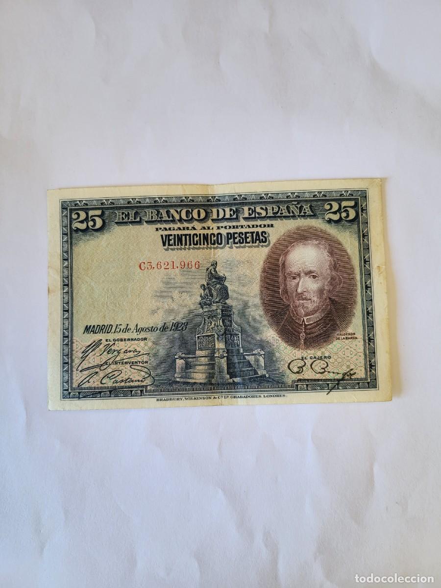 Billetes espa&ntilde;oles: Billete 25 Pesetas 1928 Espa&ntilde;a