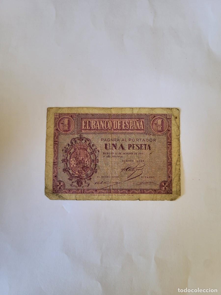 Billetes espa&ntilde;oles: Billete 1 Peseta 1937 octubre de Espa&ntilde;a