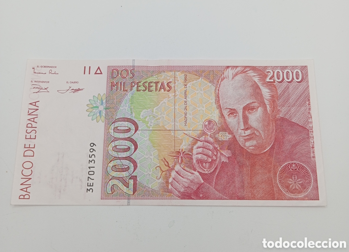 Billetes espa&ntilde;oles: Billete de 2000 pesetas del a&ntilde;o 1992