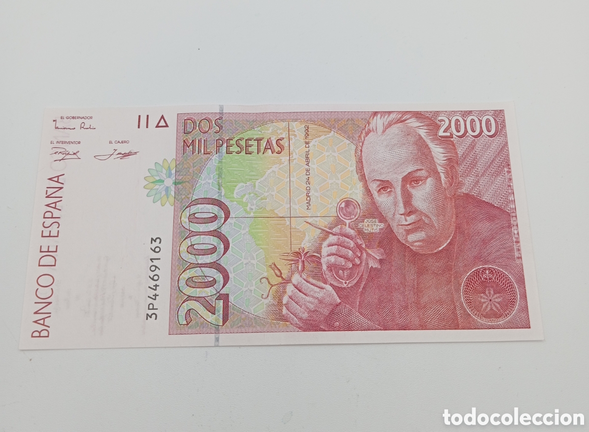 Billetes espa&ntilde;oles: Billete de 2000 pesetas del a&ntilde;o 1992