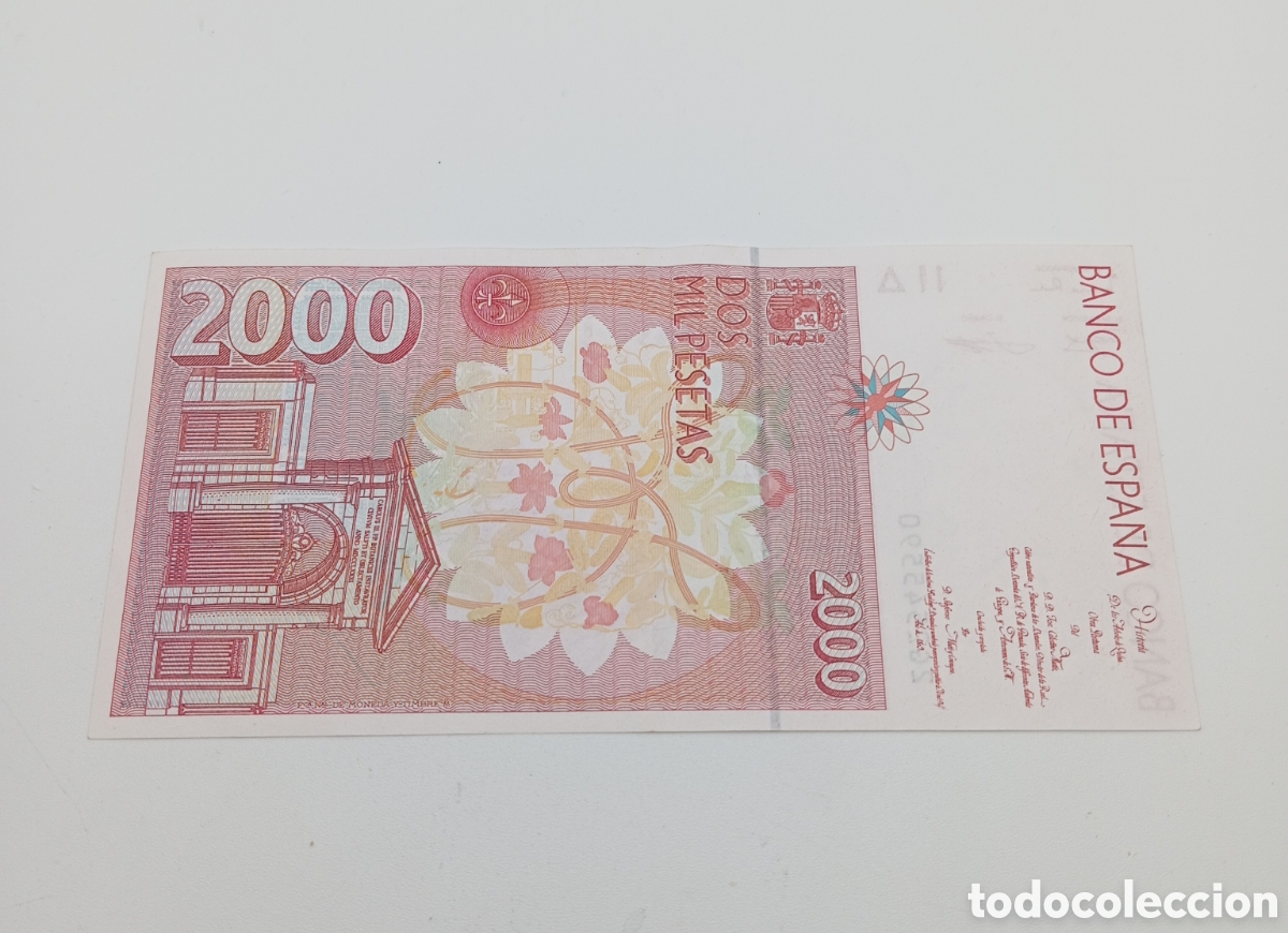 Billetes espa&ntilde;oles: Billete de 2000 pesetas del a&ntilde;o 1992 - Foto 2