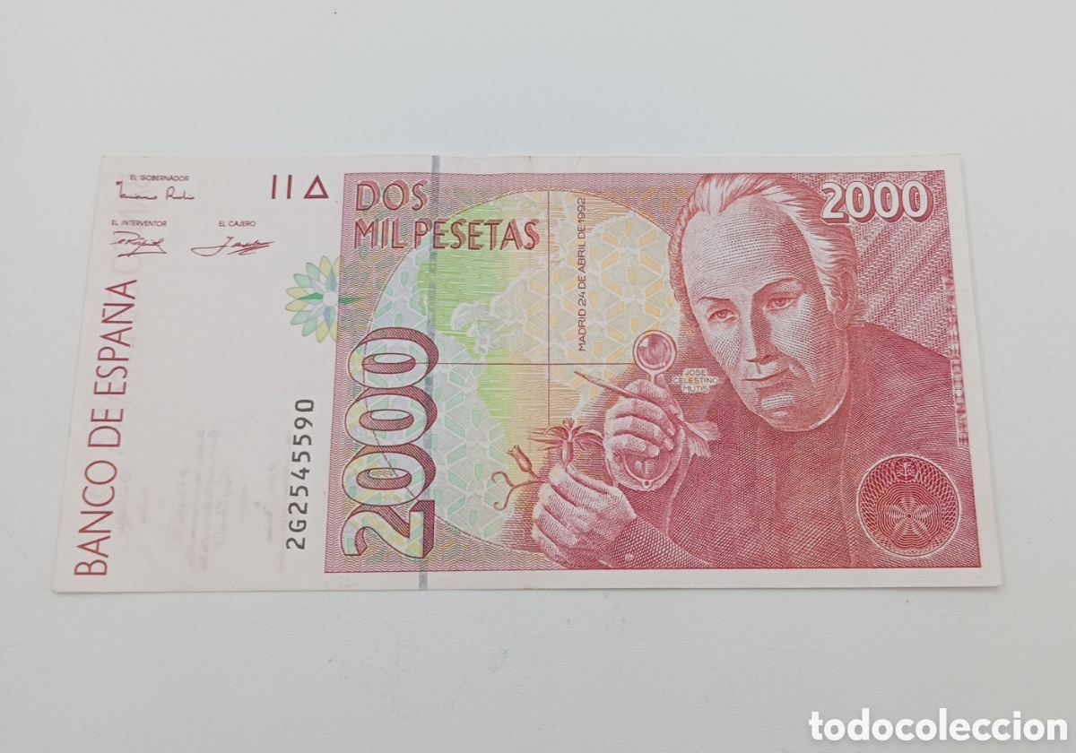 Billetes espa&ntilde;oles: Billete de 2000 pesetas del a&ntilde;o 1992