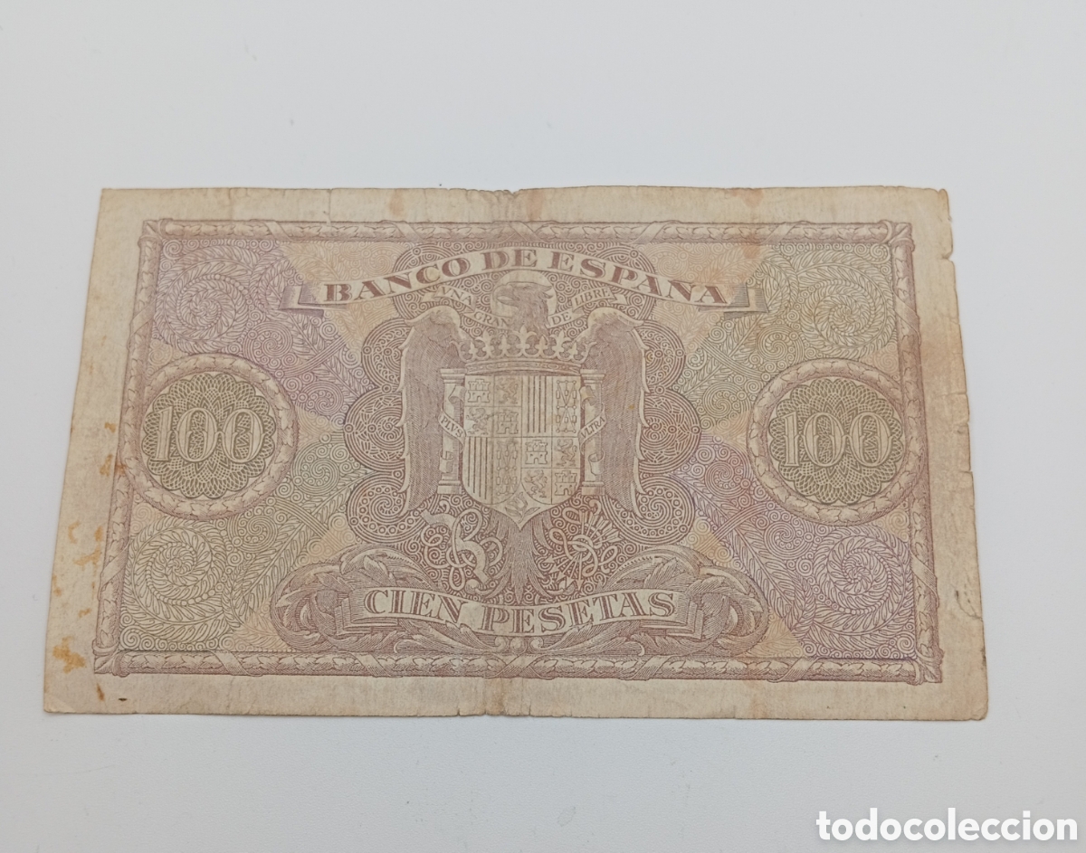 Billetes espa&ntilde;oles: 100 pesetas del a&ntilde;o 1940 - Foto 2