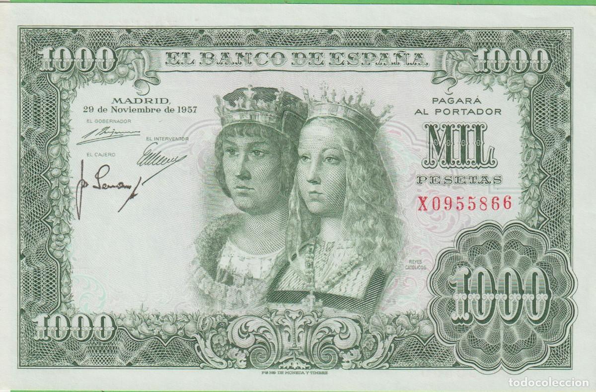 Billetes espa&ntilde;oles: BILLETES ESPA&Ntilde;OLES - ESTADO ESPA&Ntilde;OL - 1000 PESETAS 1957 - SERIE X (SC-)