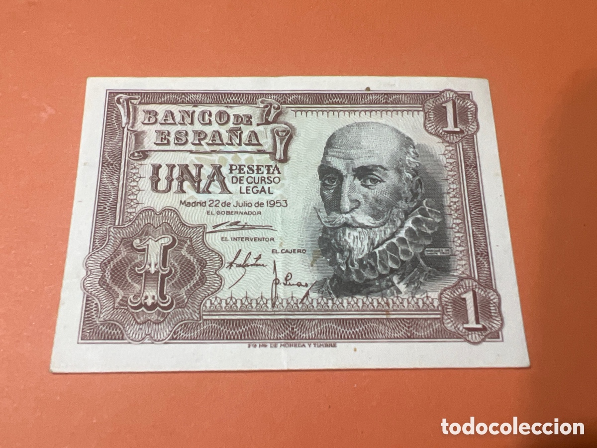 Billetes espa&ntilde;oles: A18. BILLETE FACS&Iacute;MIL DE ESPA&Ntilde;A. MADRID 22 JULIO 1953. 1 PESETA. MARQU&Eacute;S DE SANTA CRUZ.