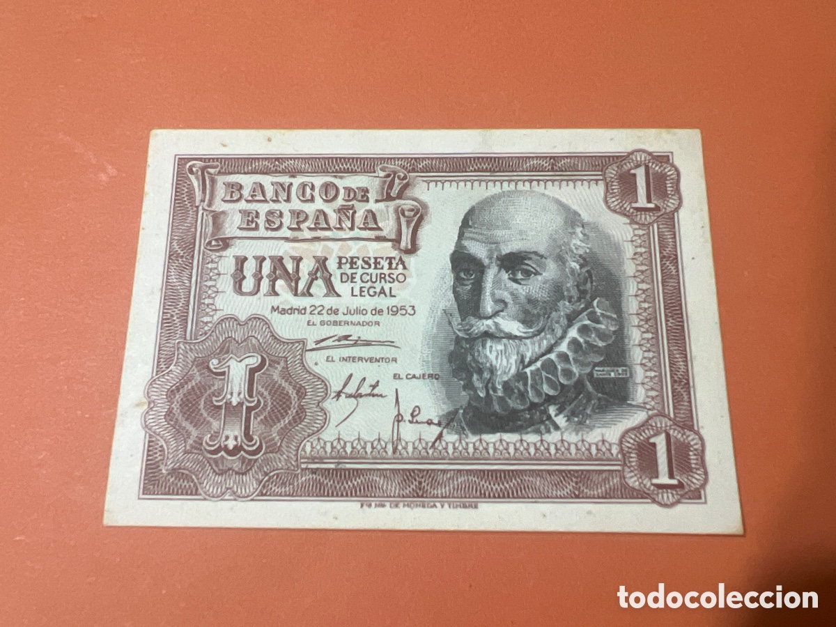 Billetes espa&ntilde;oles: A20. BILLETE FACS&Iacute;MIL DE ESPA&Ntilde;A. MADRID 22 JULIO 1953. 1 PESETA. MARQU&Eacute;S DE SANTA CRUZ.
